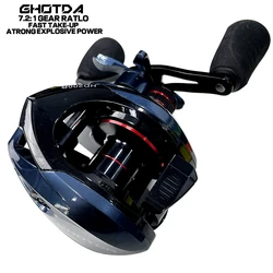 GHOTDA Baitcasting Reel Magnetic Brake System Reel 8KG Max Drag 17+1 BBs 7.2:1 High Speed Fishing Reel