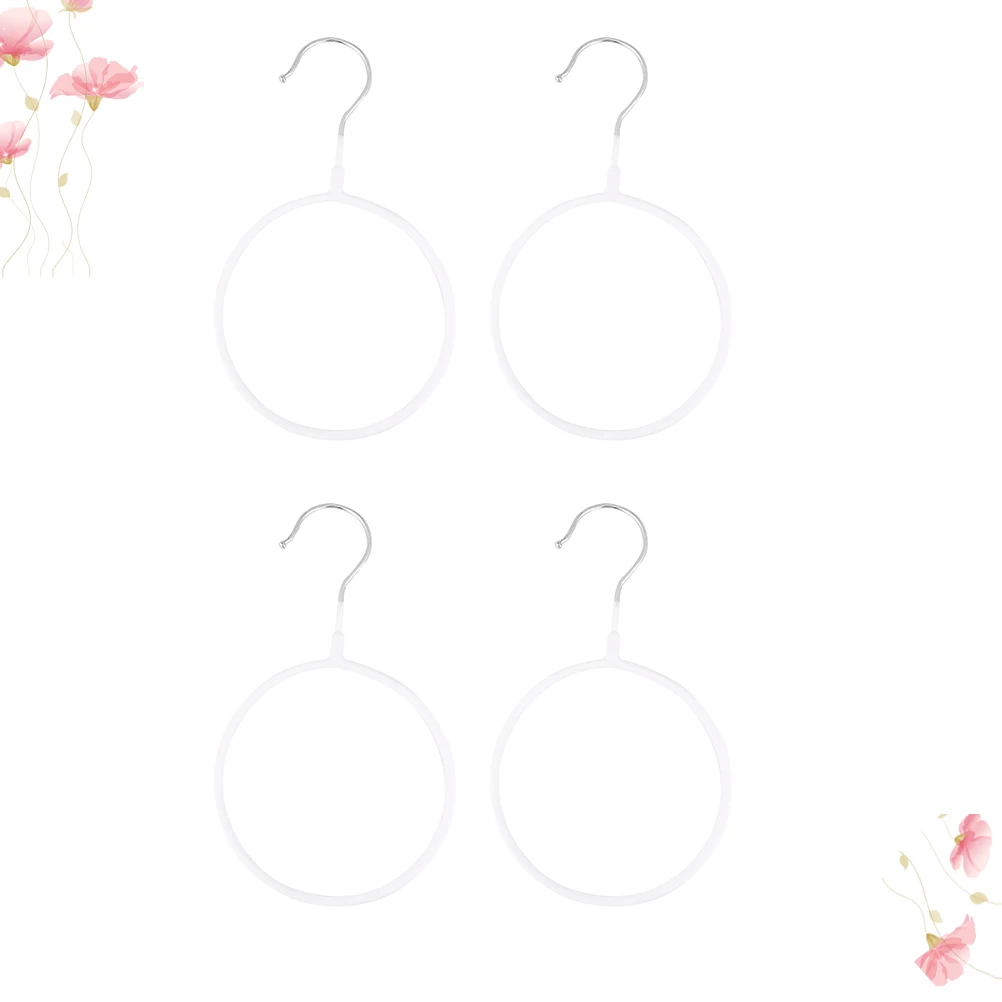 

4Pcs Silk Scarf Belt Hanger Wardrobe ganizer Round Tie Hook Eco Storage Closet Bedroom Kitchen Garage