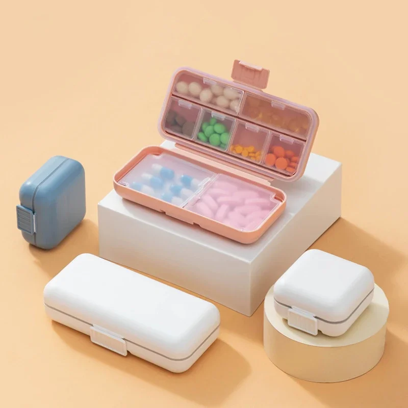 

1pc Portable Sealed Pill Storage Box Compartment Portable Mini Pill Box Travel Pill Case Medicine Container