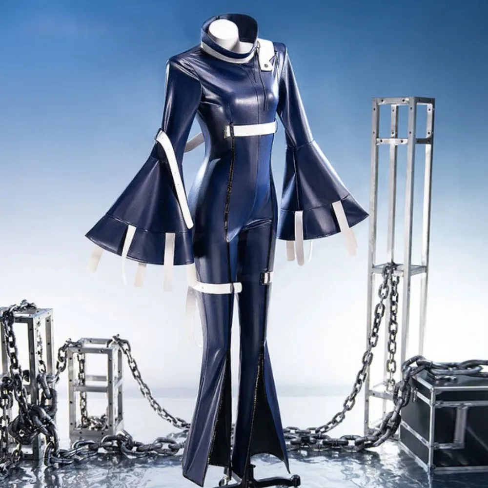 Anime CODE GEASS Lelouch of The Rebellion C.C. Cosplay Costume Green Wig Sexy Dark Blue Leather Bodysuit Costume Woman Halloween - Image 5