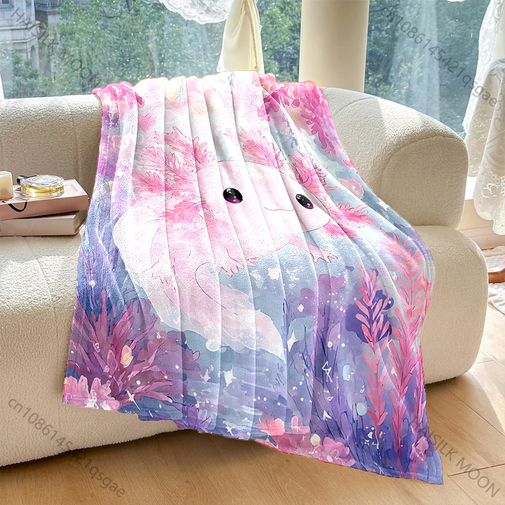 Cute pink aquatic creature Print Adult Children Warm Blankets Home Travel Car Soft and Comfortable Suitable for all seasons
