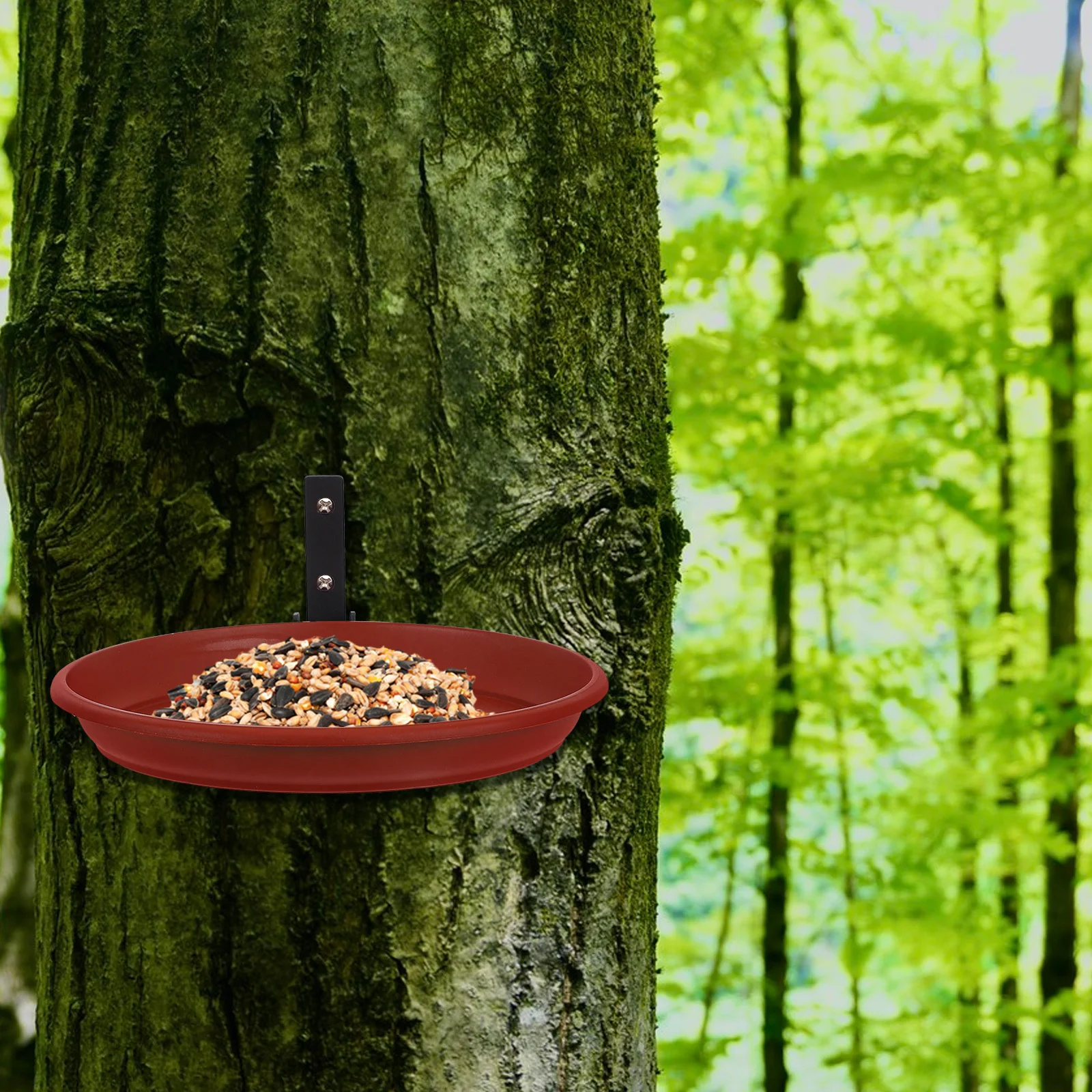 

Garden Outdoor White Hanging Birdbath Bowl Bird Feeder Tray Stable Non Slip Pads Easy to Hang Clean Bird Feeder