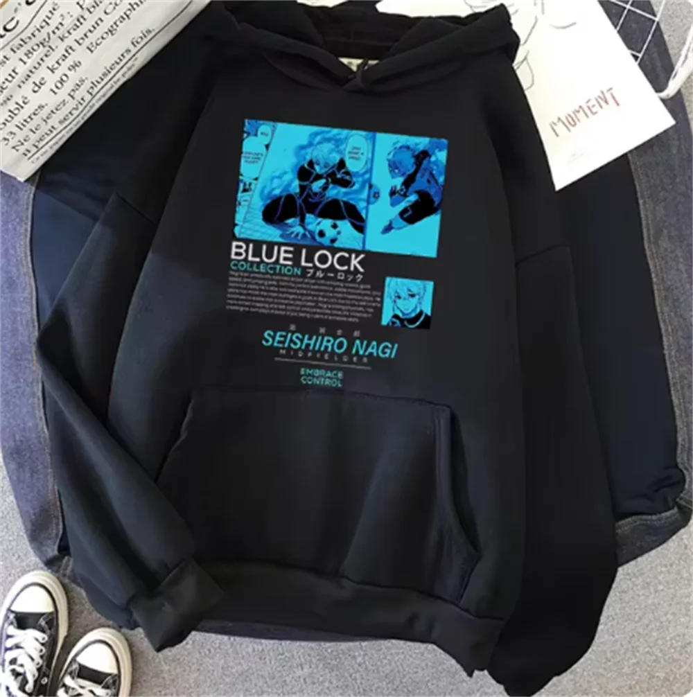 Blue Lock hoodies women anime vintage hoddies pulls women Fleece sweater 2023 Winter Pullover Female Sweatshirt for Wome