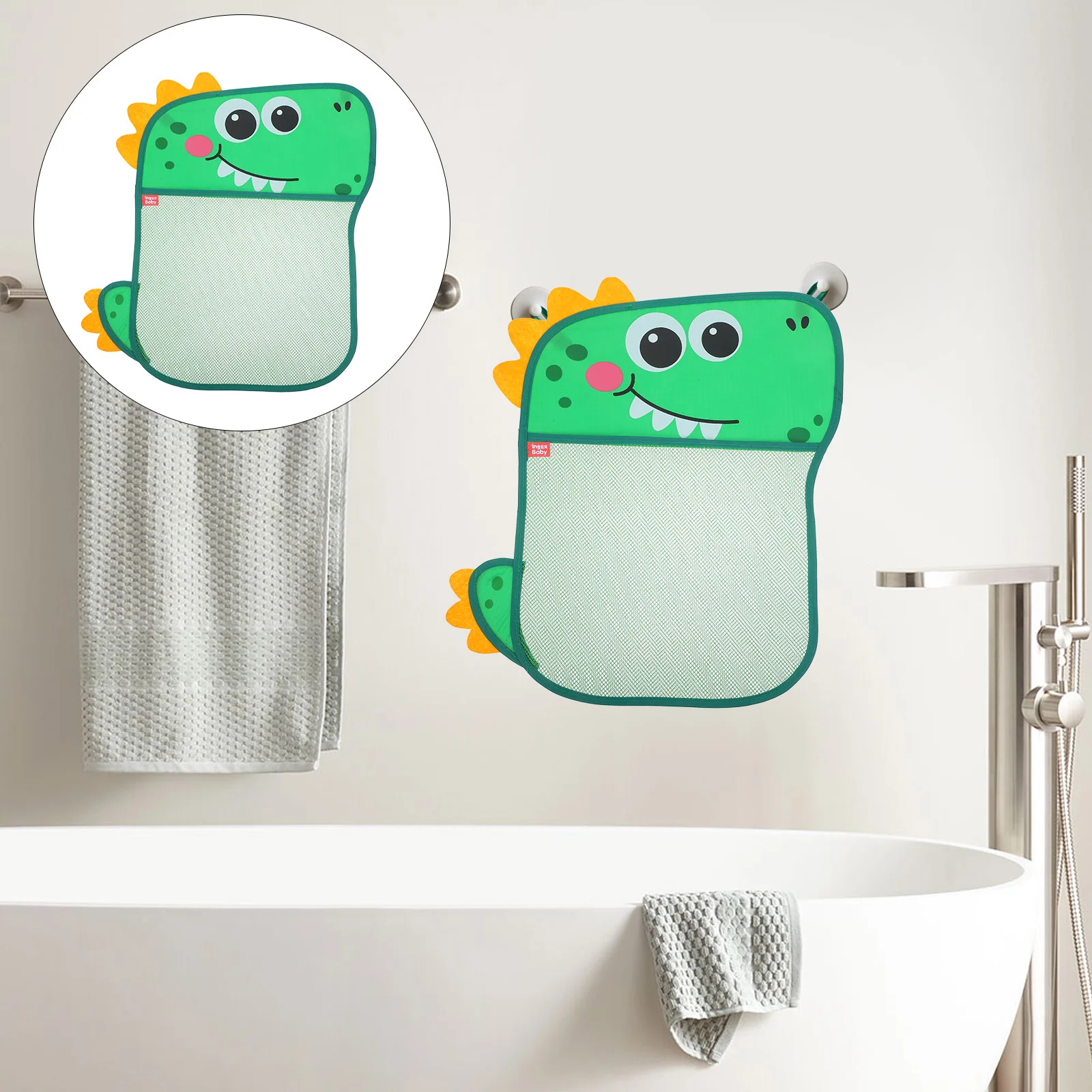 Dinosaurus Cup Opbergtas Polyester Mesh Box Badspeelgoedhouder Kinderslaapkamer Keuken Woonkamer Speelgoed Opbergtas