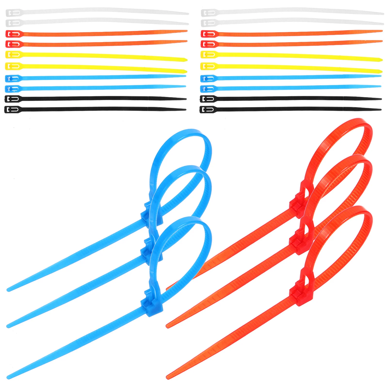 

500Pcs Heavy Duty Zip Ties Self Locking Cable Ties Nylon Wire Tie Bulk Multipurpose Cord Organizer for Garden Gardening