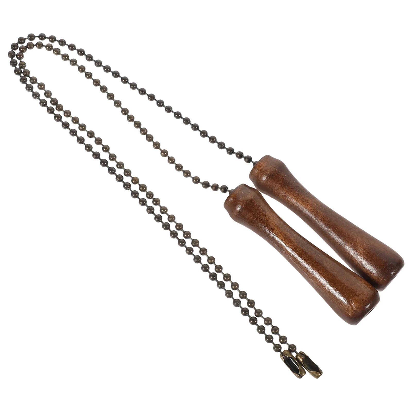 

2Pcs Wooden Stick Bronze Fan Light Chain Pendant Dark Brown Easy to Install Replacement for Broken Outdated Fan Pull Chains