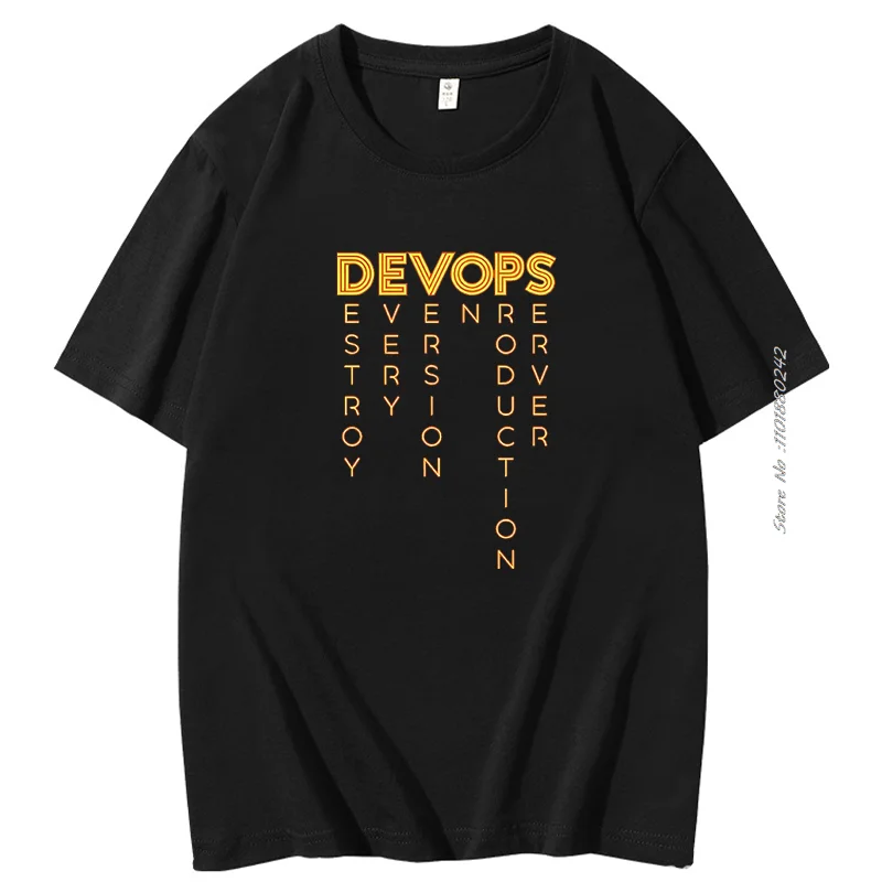 Funny Programmer T Shirt Devops Devops- The Real Definition Of Devops Tee Devops Computer Nerd Geek Programmer Cotton Shirts