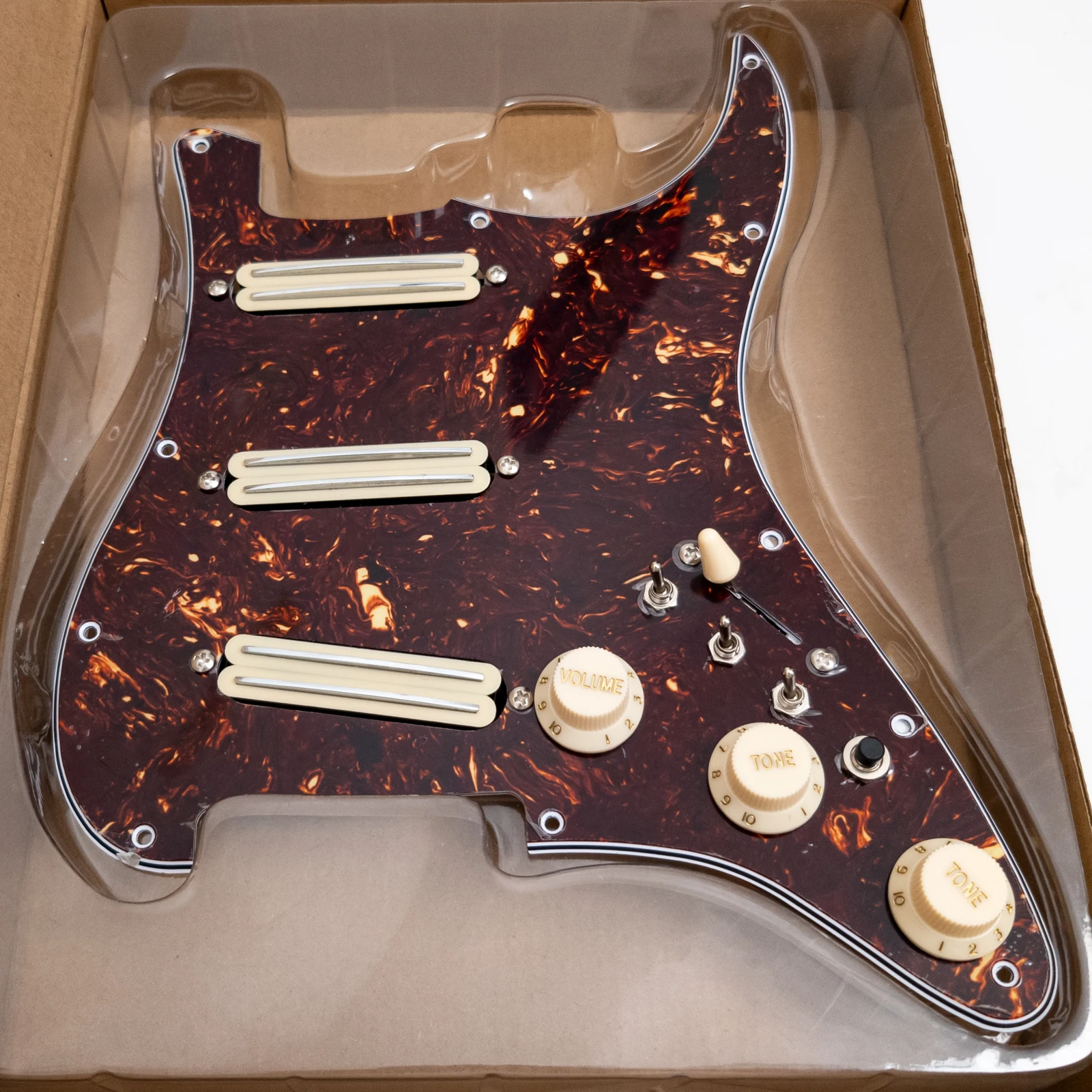 

Guitar Prewired Loaded Pickguard with SSS Coil Splitting Mini Dual Rail Humbuckers Pickups Set for ST SSS Style Guitar