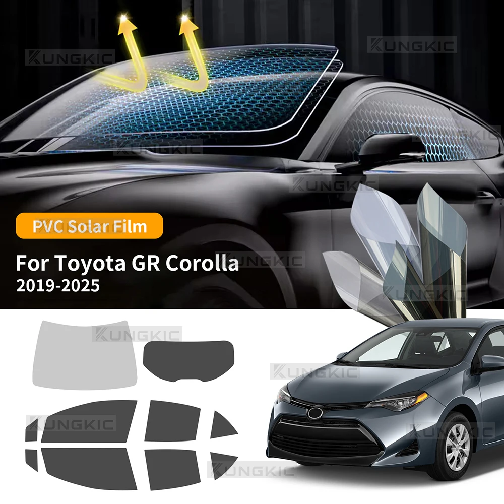 

Для Toyota GR Corolla 2019 2020-2025 предварительно вырезанная легкая установка комплект тонировочной пленки для окон автомобиля тонированная пленка на солнечной энергии, защита от тепла и ультрафиолета