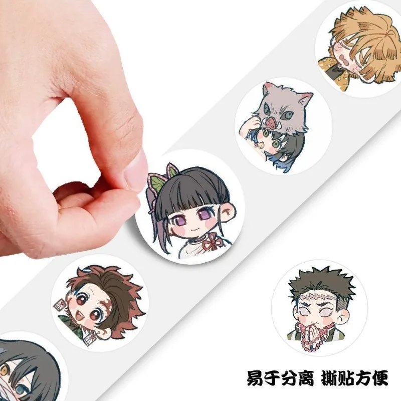 500개입 데몬 슬레이어 캐릭터 헤드 스티커 만화 키메츠노 야이바 DIY 노트북 물컵 애니메이션 주변기기 그래피티 장난감 선물 썸네일 5