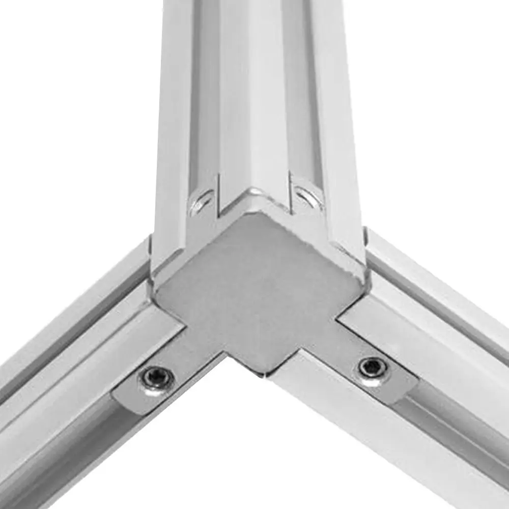 Aluminum Alloy Aluminum Extrusion Profile with Screws European Standard Bracket Connector End Corner 3-Way