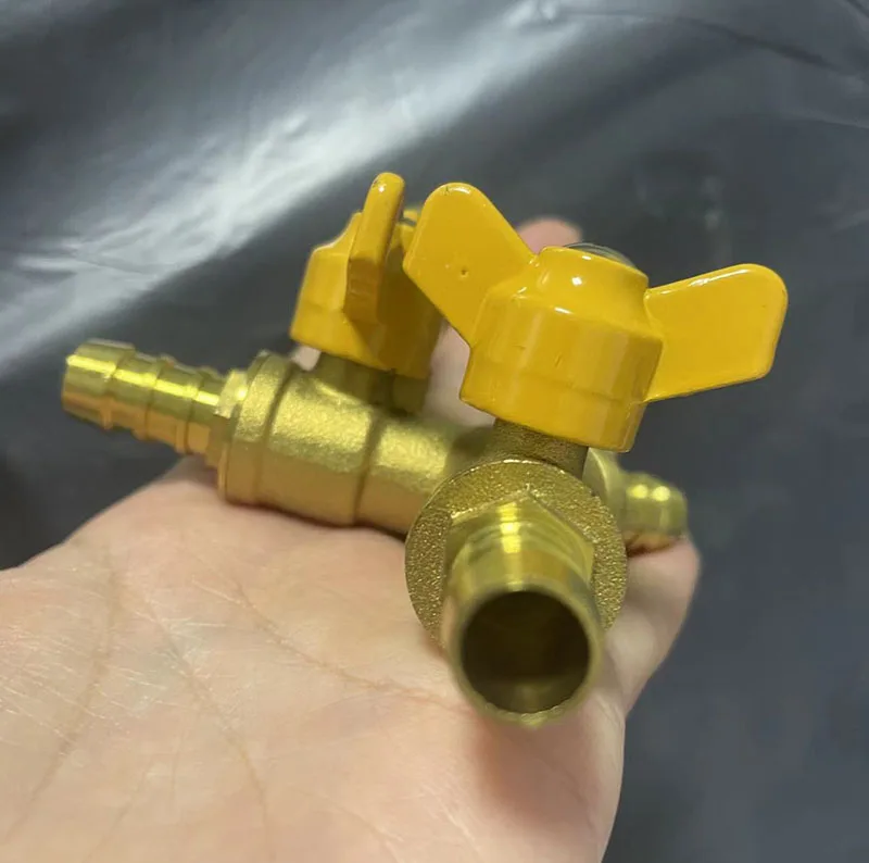 جميع النحاس الغاز ثلاثي الاتجاه صمام 4-نقطة أنابيب الغاز سبليت موصل مع التبديل الغاز المسال نقطة واحدة اثنين الكرة صمام