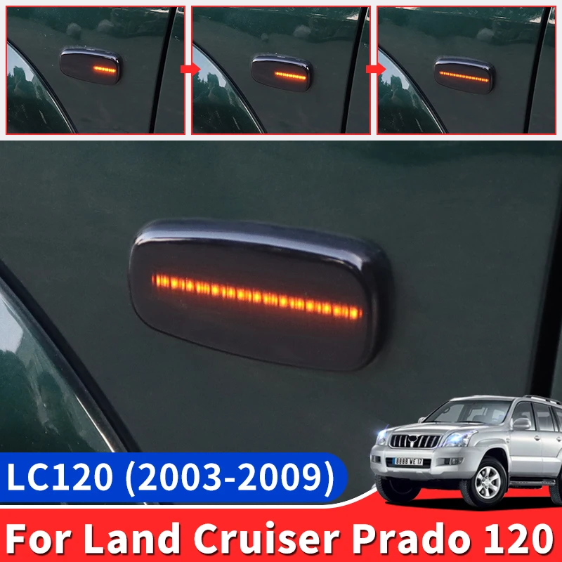 For 2003-2009 Toyota Land Cruiser Prado 120 Fender Sidelight Decoration Frame Lc120 Body Turn Signal Modification