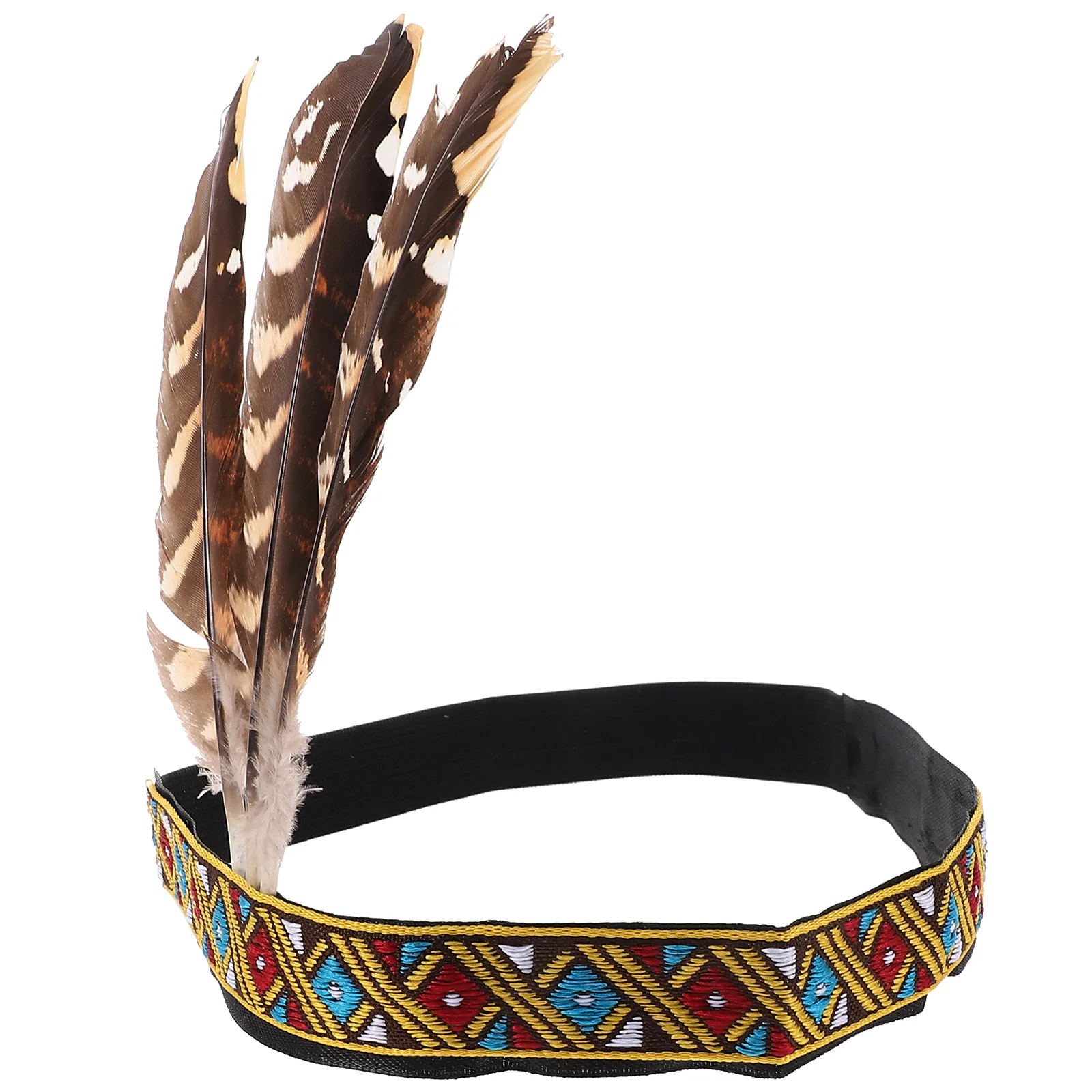 Headdress Plume Indian Headband Hair Decoration Headpiece Costume Headwear Headgear