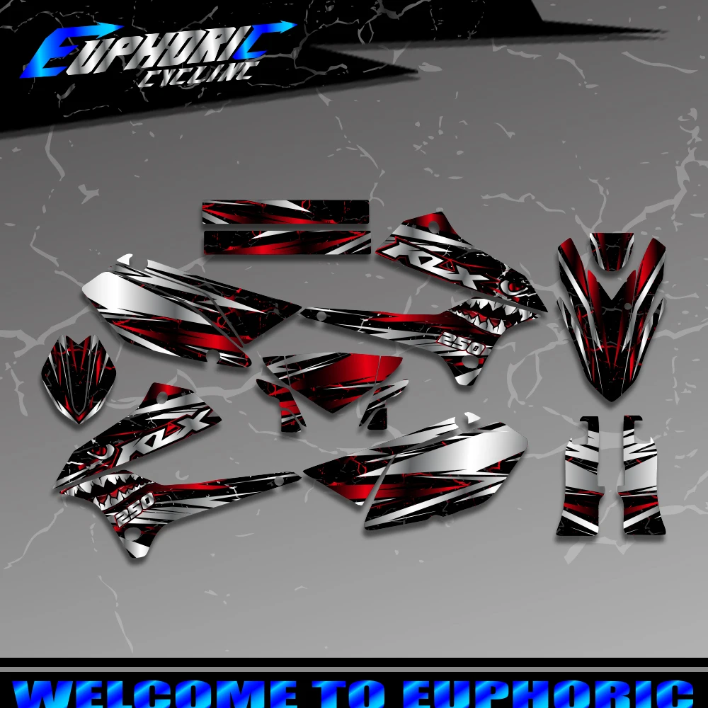 Motorcycle Graphics Backgrounds Decal Sticker Kits For Kawasaki KLX250 KLX 250 2008 2009 2010 2011 2012 2013 2014 2015-2020