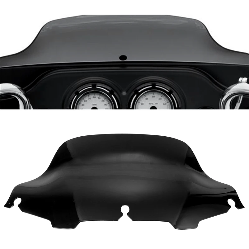 Motorcycle Wave Windshield Fairing Windscreen 8 Inch For Harley Electra Street Glide FLHX Touring 1996-2013