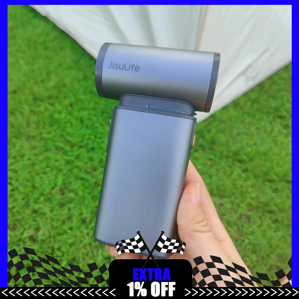 JisuLife Ultra1 Handheld Small Fan Second Generation High Speed Energy Saving Fan Handheld Fan Built In Protection Chip Gifts