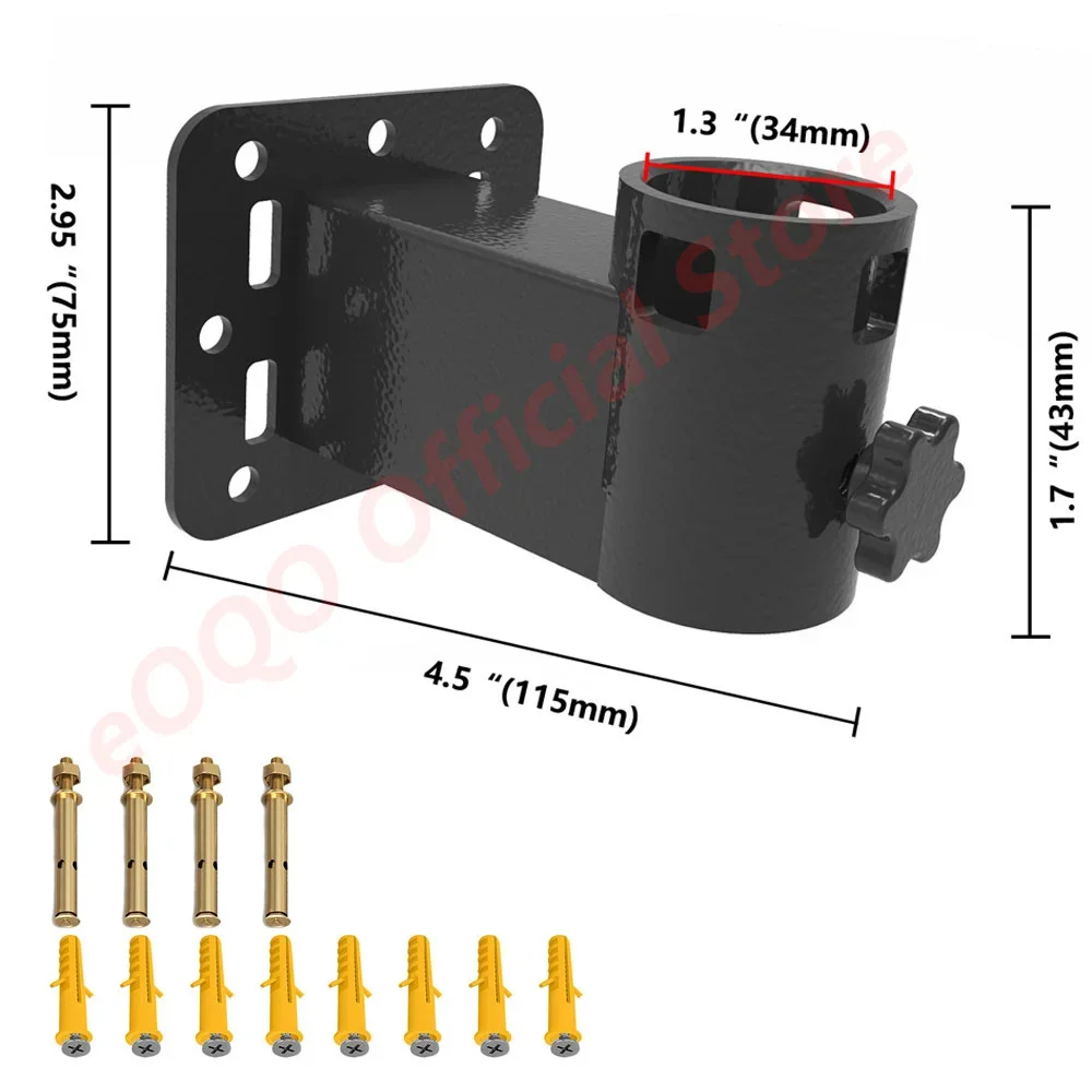 For Starlink V2 Short Wall Bracket Double Windproof Mount Starlink Internet Satellite Antenna Mounting Kit,Locking Holes&Screws