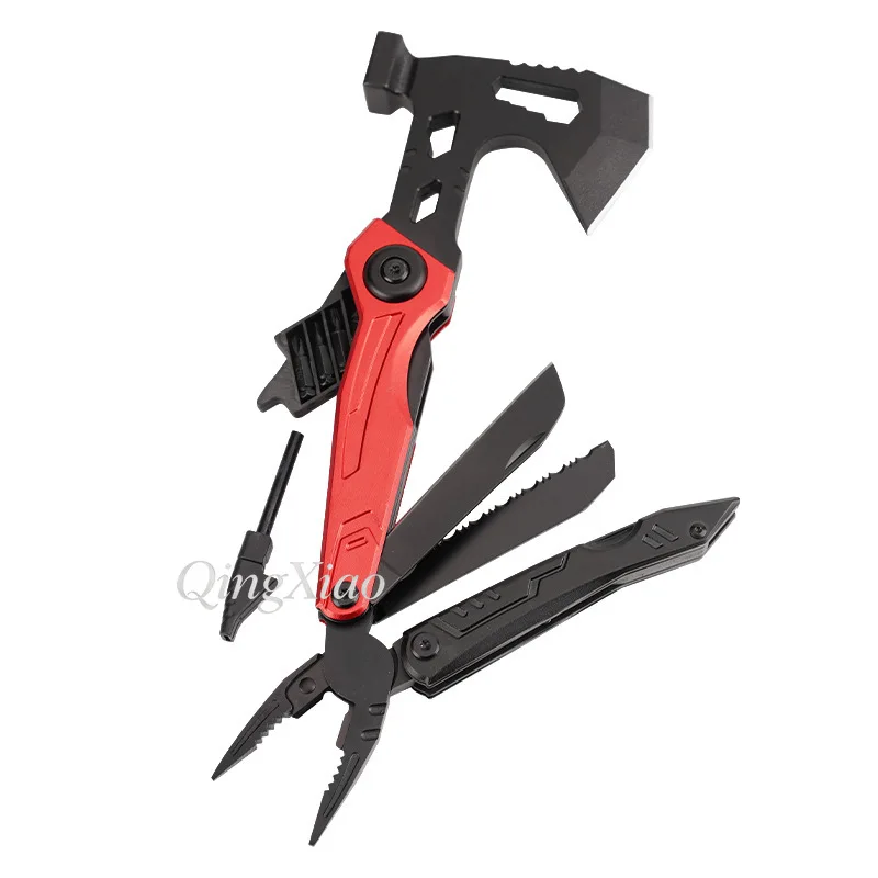 Stainless Steel Multi Tool Axe With Plier Hammer Waist Design Tactical Gear  Camping Survival Firewood And Mountain Cutting Work