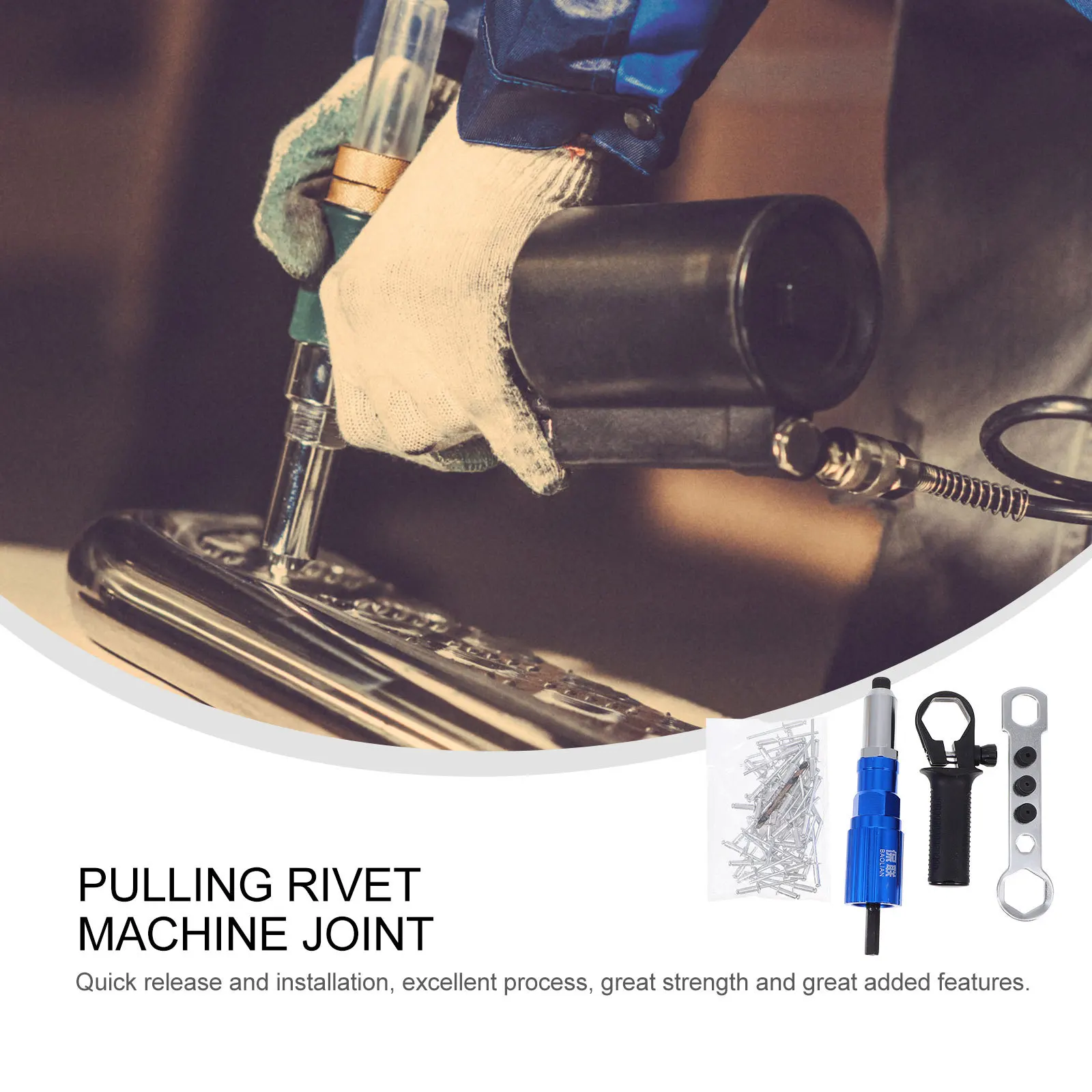 1Set Electric Rivet Adapter Accessory Durable Riveter Connector Easy Installation High Strength Rivet Adapter