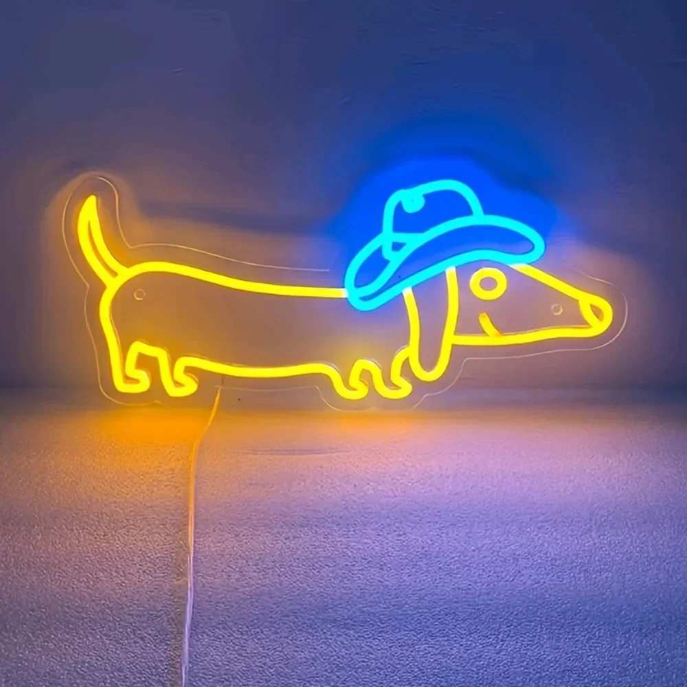 Full Marriages Bedroom Decor for Room Wall Pictures Chritmas Home Sign Spanish Cute Cartel Led Light Name With Cowboy Pet Dog