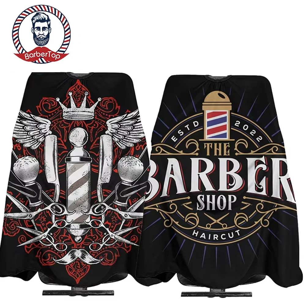 Barber Black Haircut Cloth Hairdresser Apron Hair Cut Cape Hairdress Gown Hairdressing Coat Barbershop Salon Accessory