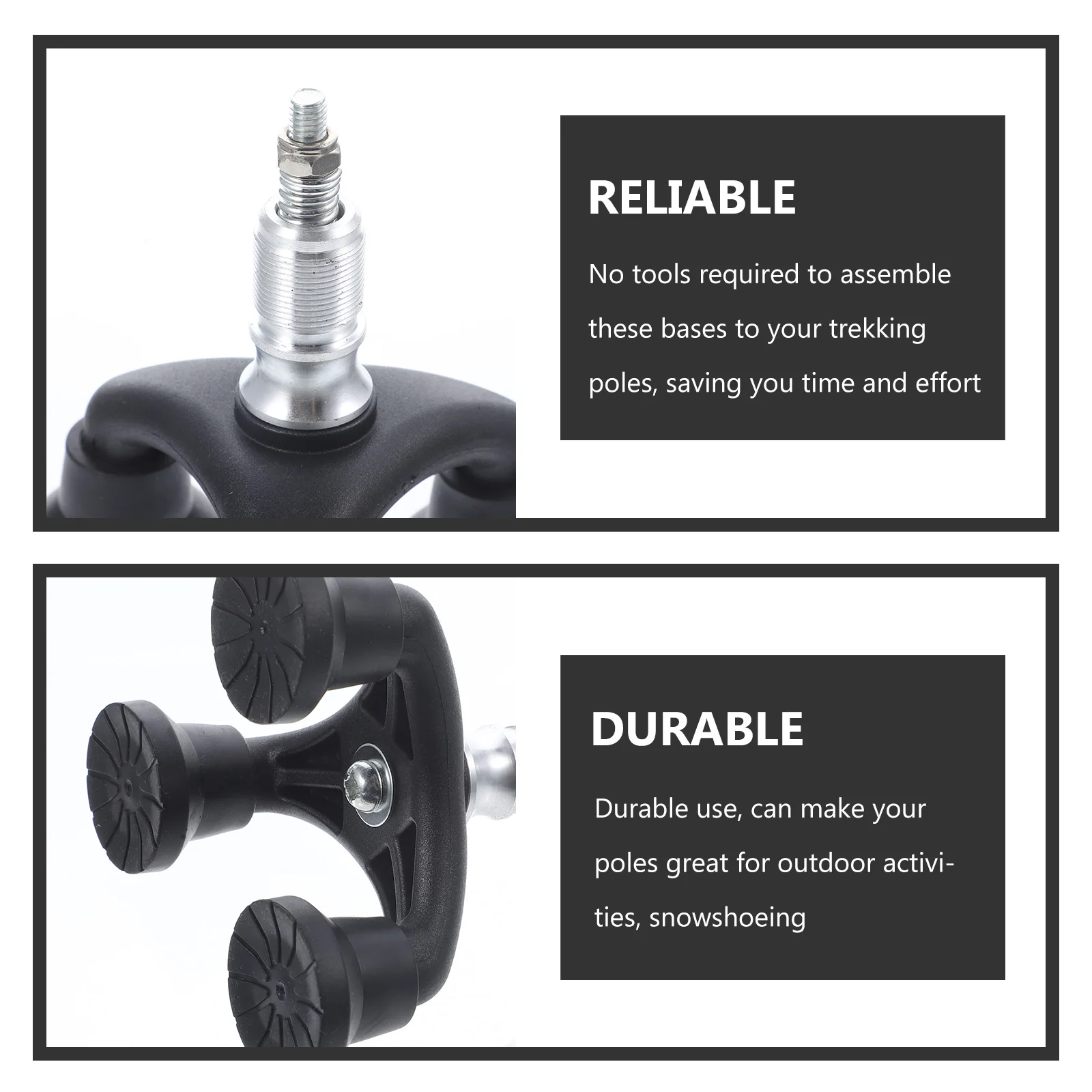 

Trekking Pole Tip Non-Slip Rubber Base Crutch Tip Replacement Durable Hiking Cane Foot Pad Outdoor Accessories