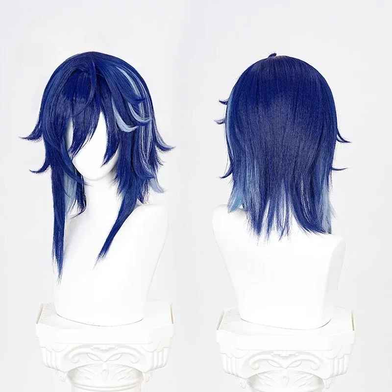 Genshin Ororon Cosplay Wig Blue Short Hair Natlan Shoulder-length Halloween Christmas Party Women Role Play Cosplay Wigs