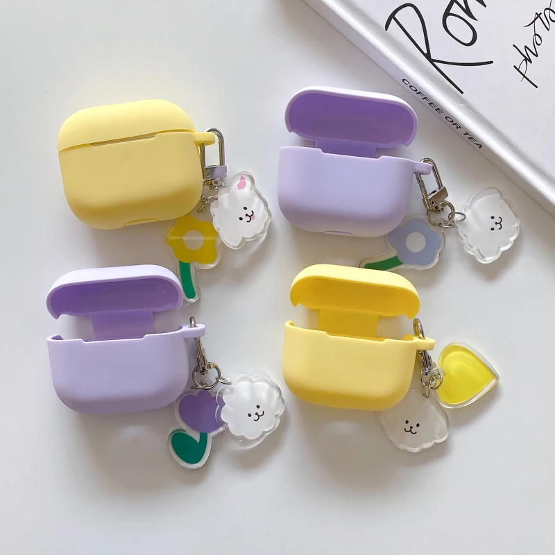 Étui Redmi Buds 4 Pro, coque pour casque, fleur coréenne, pendentif mignon, anneau continent, mode