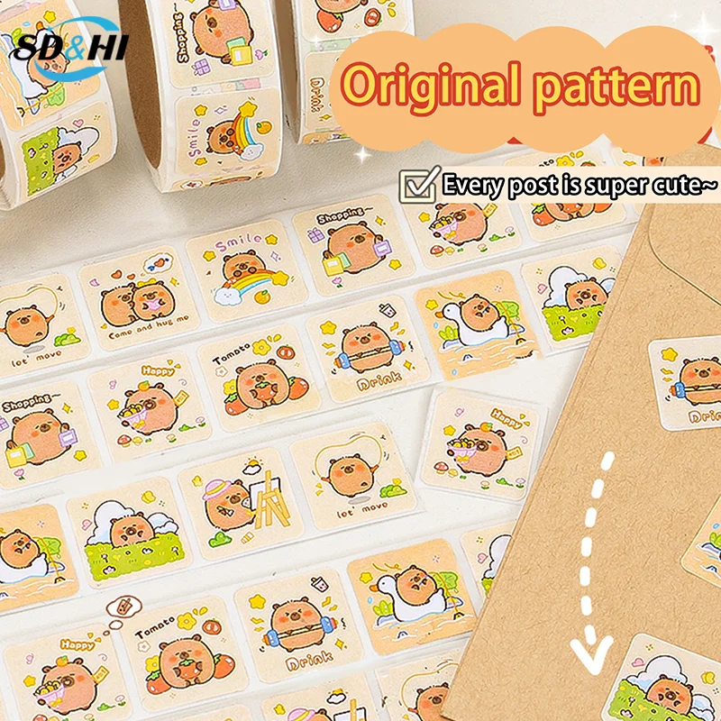 300/500 adesivi Cartoon capibara Graffiti Sticker per bottiglia d'acqua bagagli per Laptop decalcomanie per Laptop decorazione Kid Reward Gift Toy