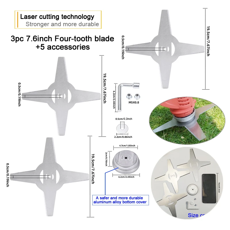 3pc-7-laminas-de-cortador-de-grama-de-6-polegadas-com-quatro-dentes-e-5-acessorios-incluindo-uma-base-de-liga-de-aluminio-segura-e-duravel-furos-de-montagem-m5mm-facil-de-instalar-feitas-de-aco-manganes-reforcado-para-durabilidade-uso-dupla-face-adequadas-para-capina-leve-no-jardim-corte-de-grama-ferramenta-ideal-para-cuidados-e-manutencao-do-gramado