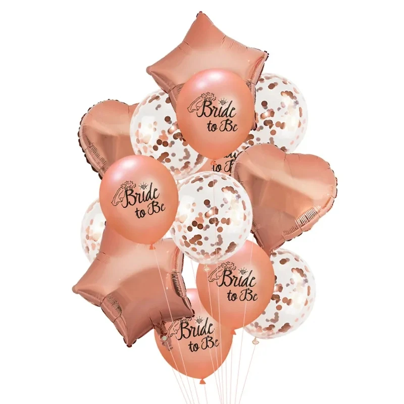 Sposa in oro rosa per essere lettera Palloncini foil Banner di carta Sposa Sash Decorazione per addio al nubilato Matrimonio Forniture per addio al