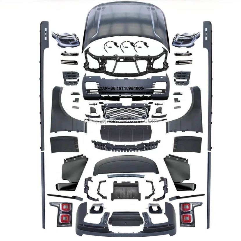 For RR vogue 2002-2012 Upgrade to 2018-2022 OE Style  Front and Rear Bumper Completely Hood  Lights Fenders Body Kit