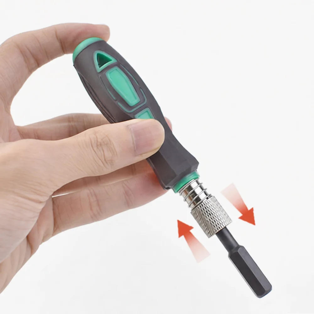Versatile 802 Bit Handle 6mm Round Shank Air Driver Self Locking Chuck Adapter Manual Conversion Tool Assembly Maintenance Gear