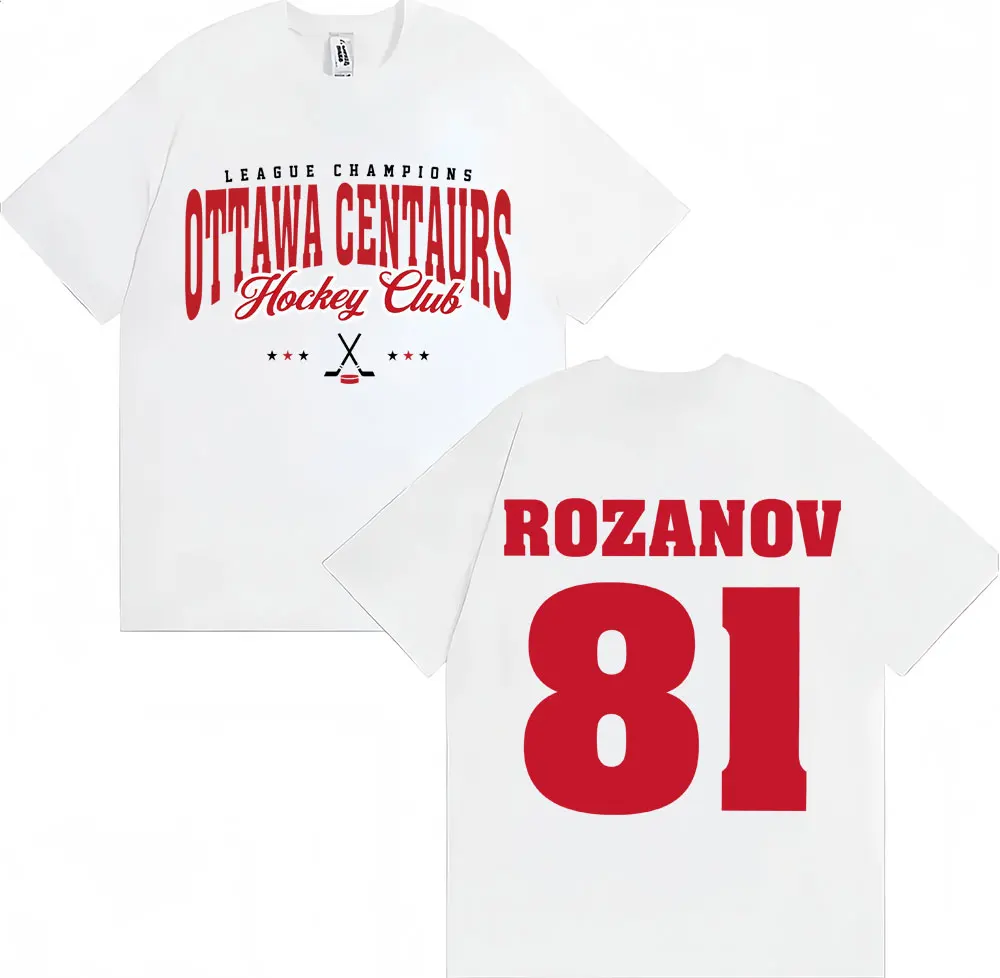 TV Heated Rivalry Ilya Rozanov 81 Graphic T Shirts Ottawa Centaurs Fashion Retro Short Sleeve Men Women Oversized Cotton T-shirt