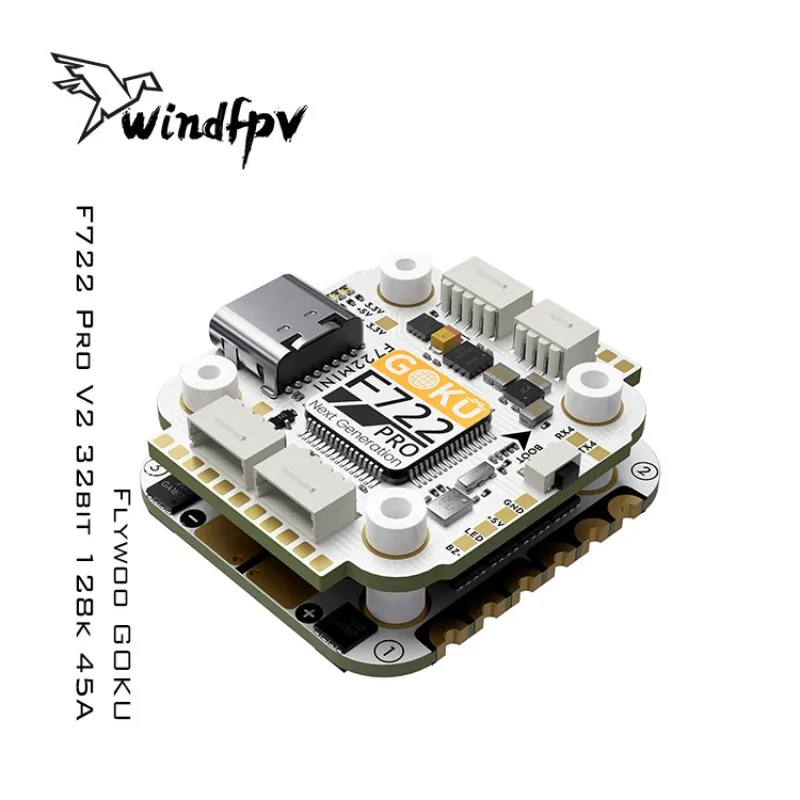 Flywoo GOKU F722 Pro V2 45A 32Bit 128K 20x20 Integrated Flight Tower Efficient Durable Upgrade Part for FPV Aerial Model
