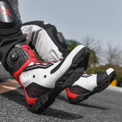 Leather Waterproof Motorcycle Boot Motorcycle Boots Sports Shoes Motorcycle Equipment Bicycle Boots Retro Riding Shoes Motor Van