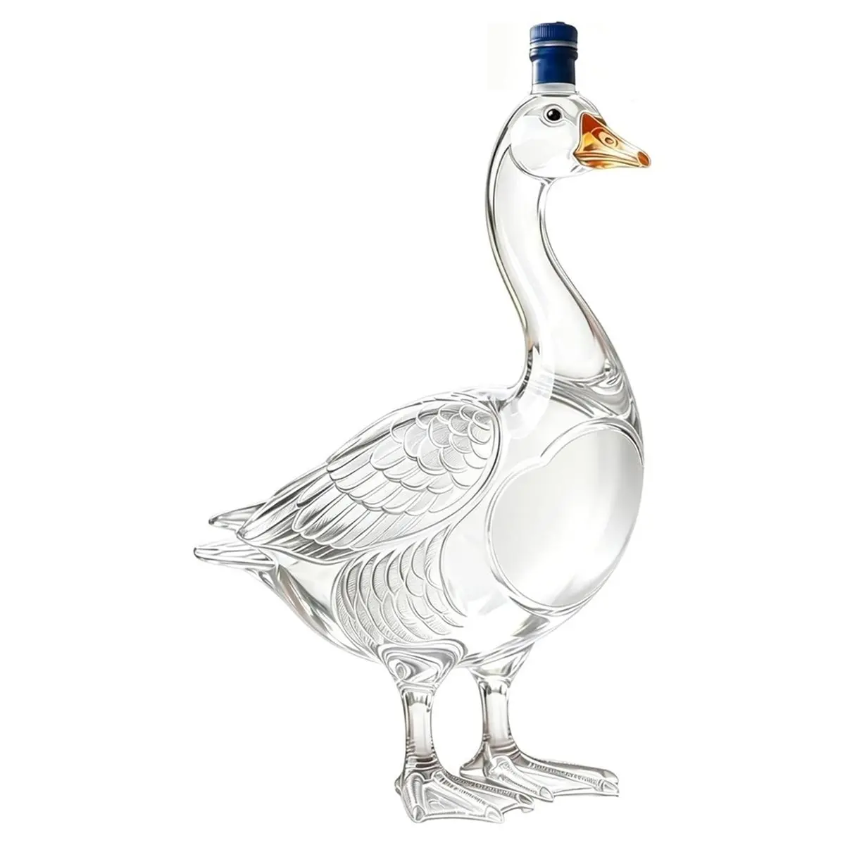 A2009K 30th Anniversary 3D Sculpted Vodka Bottle, Vodka 3d Sculpted Goose Bottle, 350ml Vodka Gift Transparent SUMMER