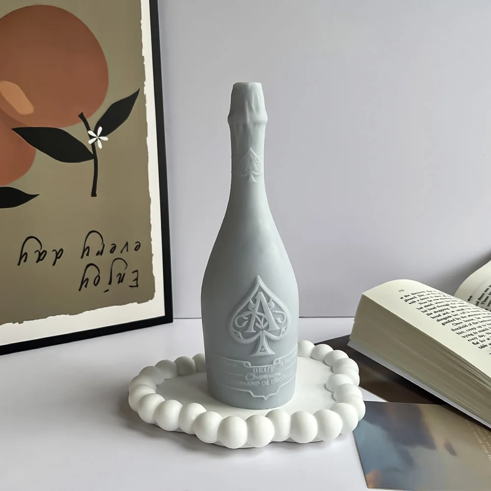 

Handmade 3D Scented Champagne Bottle Candle Mold Wine Bottle Silicone Mold