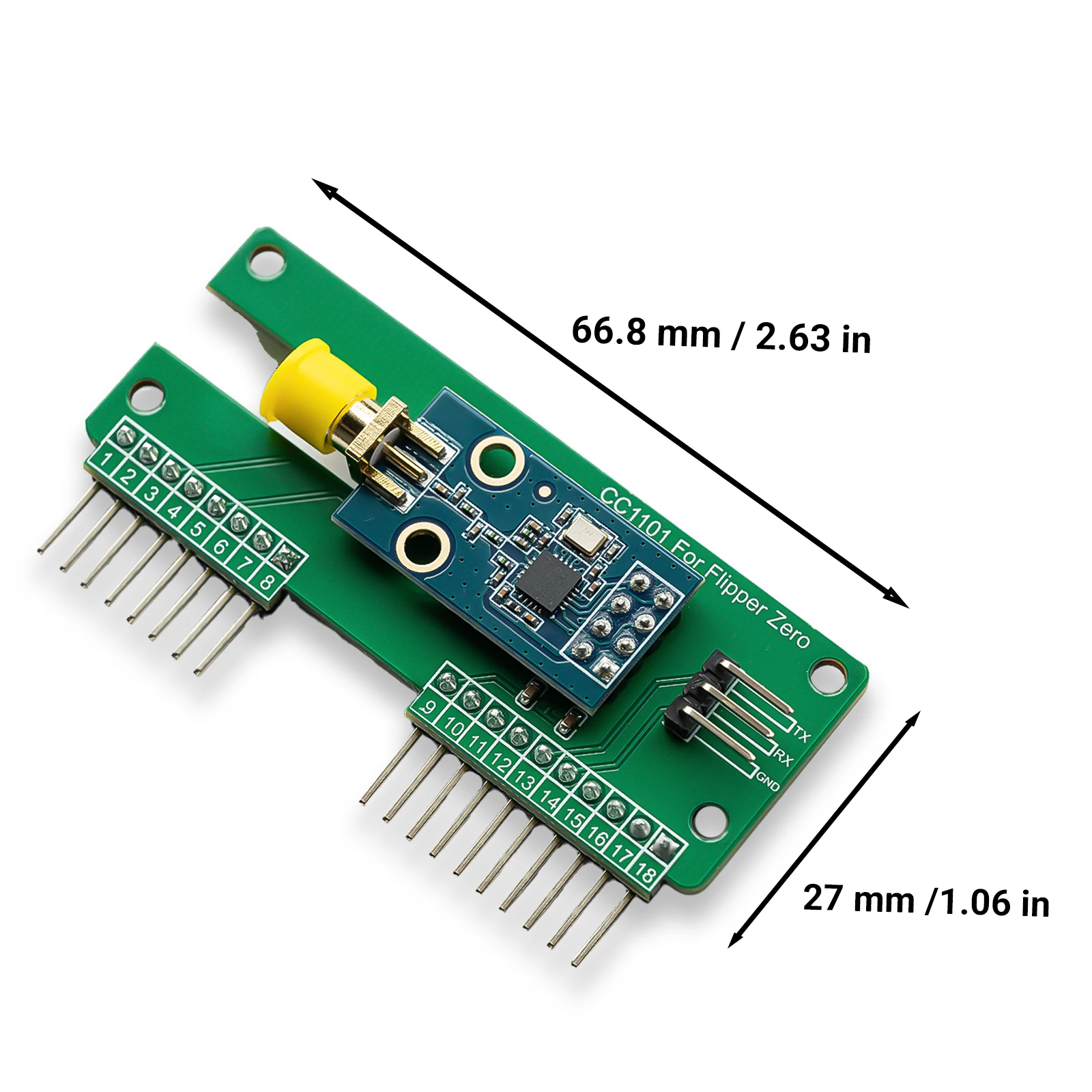 CC1101 for Flipper Zero Sub-GHz Module 433MHz for Wireless Signal Capture and Replay Tool Accessories，Long Distance Transmissio