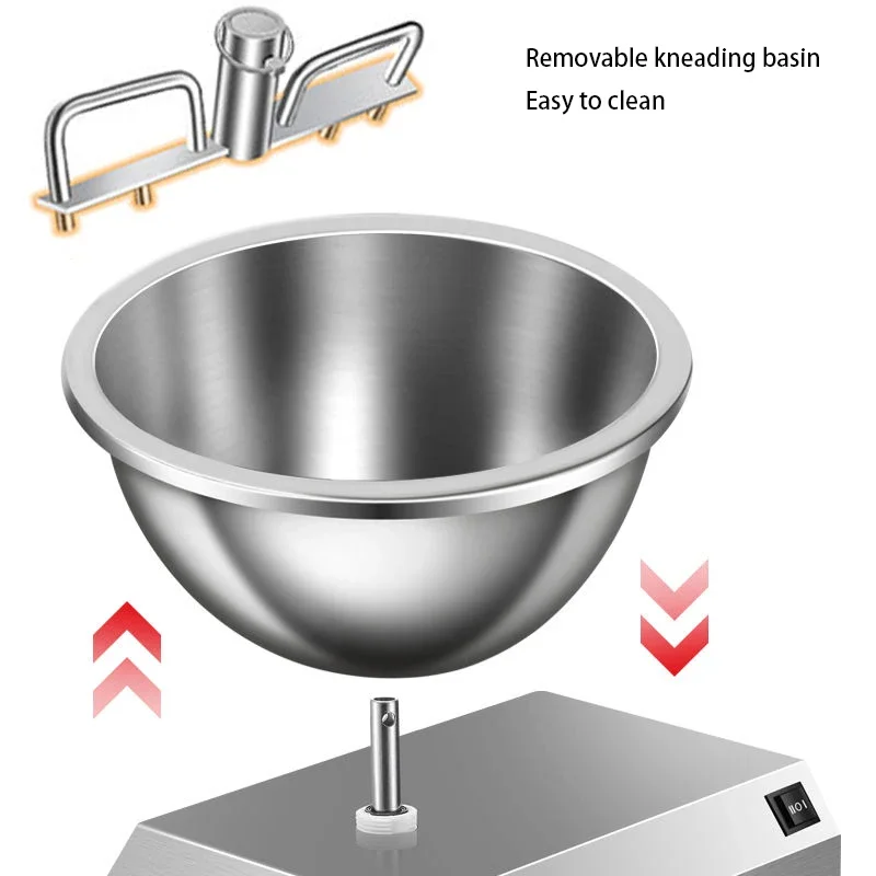 Mezclador de harina eléctrico de acero inoxidable, fabricante de masa, olla doméstica, máquina mezcladora de carne, aparato de cocina, 220V, 550W