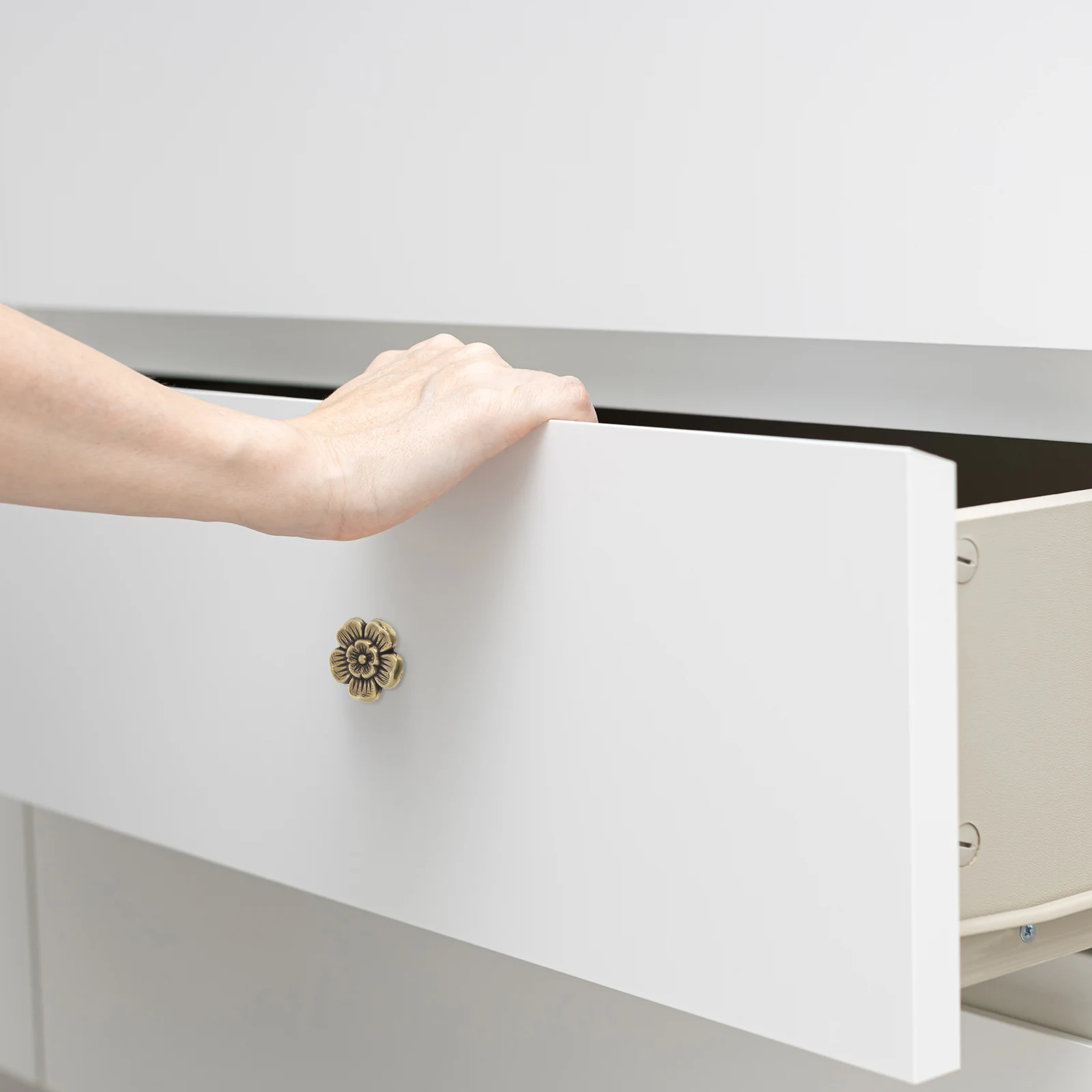 

2 Pcs Cabinet Door Handle Brass Drawer Decorative Handles Dresser Dressing Table Cupboard Knobs Kitchen