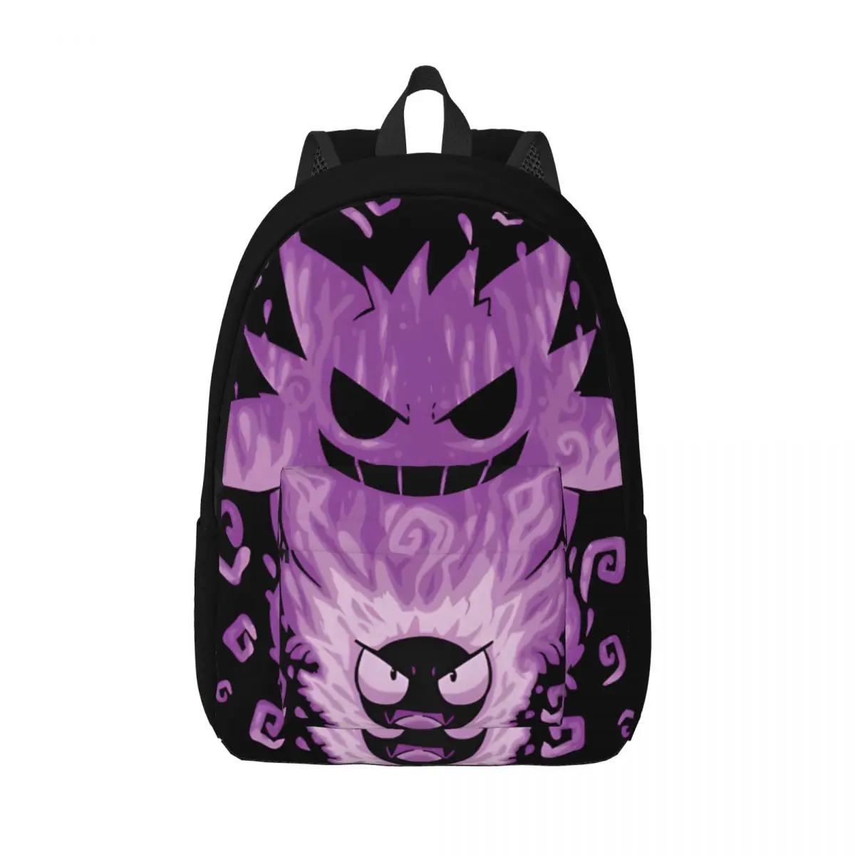 Shadow Ghost Silhouette Book Pack Pokemon For Women Kawaii High School For Gifts Zipper Closure Schoolbag