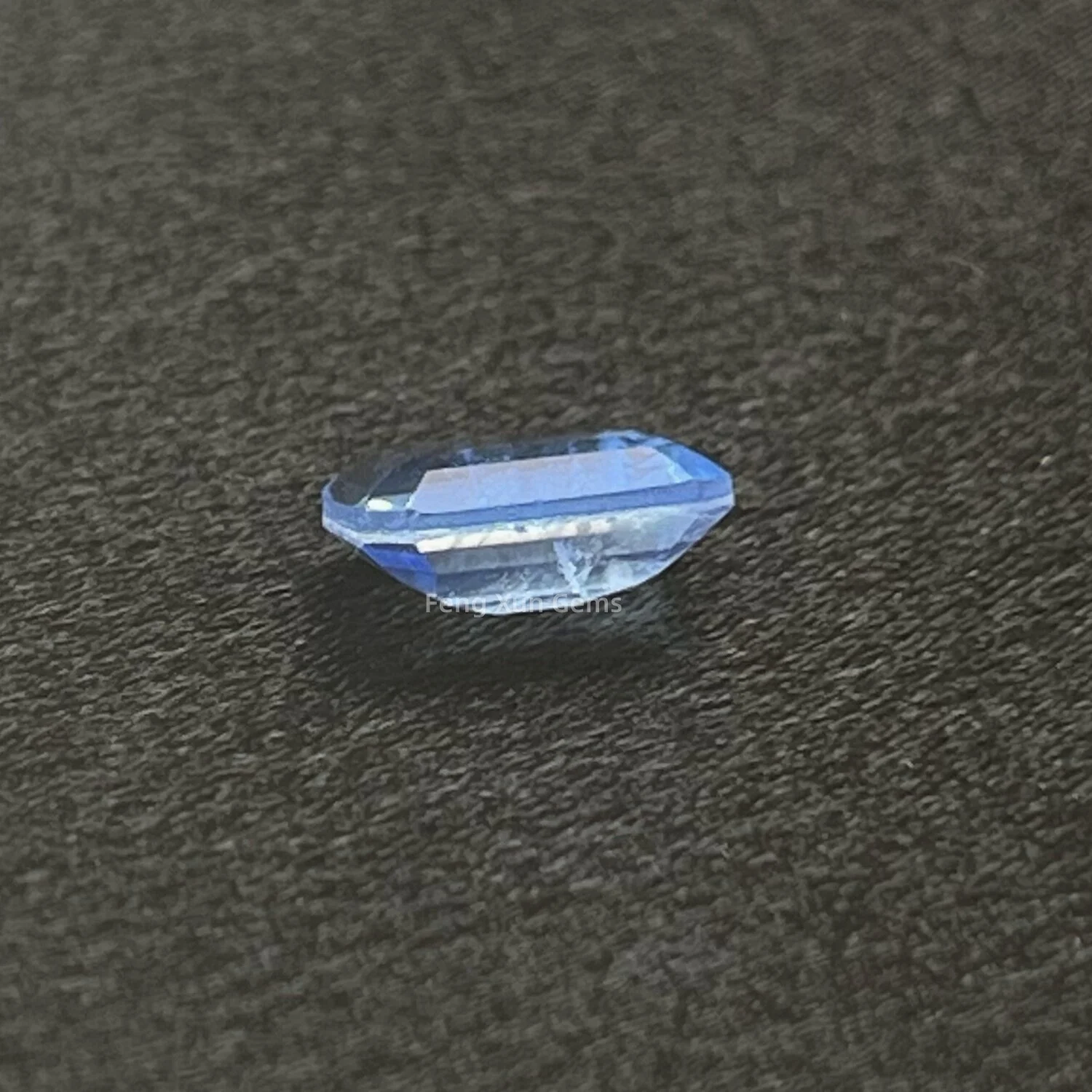 Emerald Cut Synthetic Gemstones Glass Spliced Stone Loose Stone Tanzanite Color With Cracks Inclusions Inside For Jewelry Design