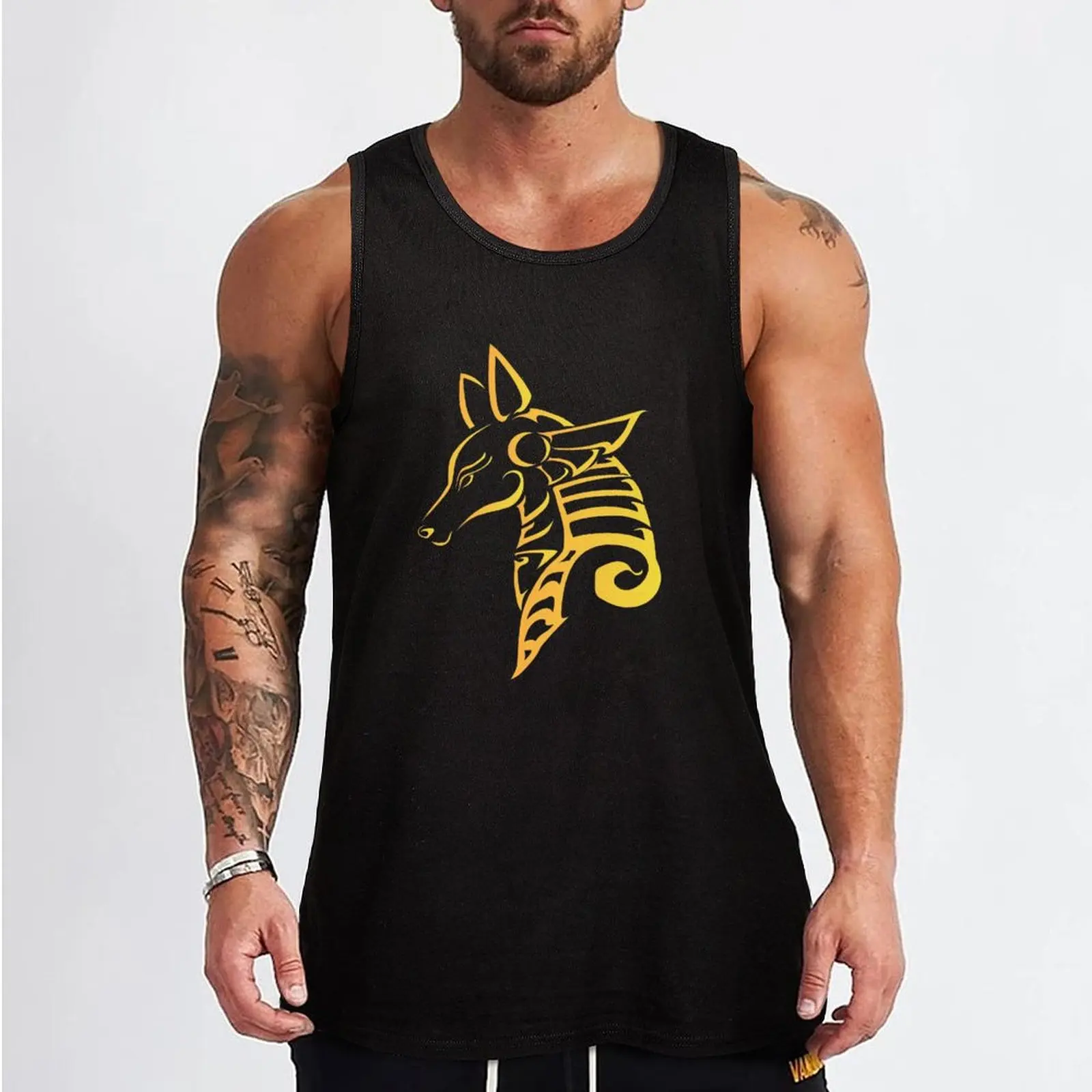 The great Anubis - God of death in ancient Egypt Tank Top Gym T-shirts for men sexy clothes men man vest