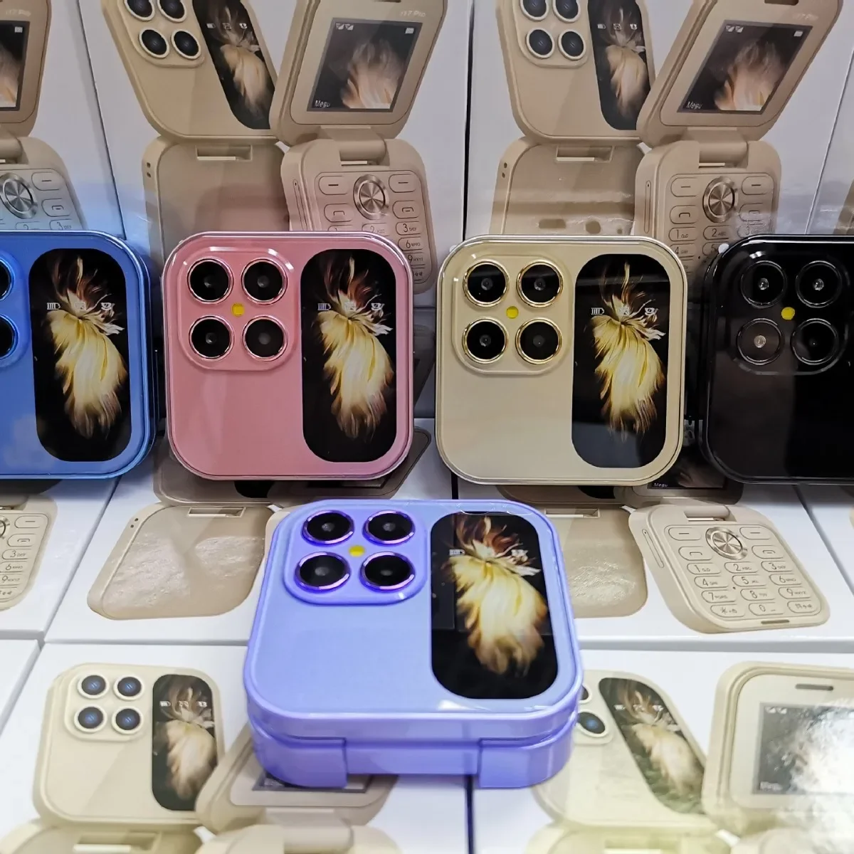 New Best Seller I17Pro Small Phone Non-smartphone Elderly Flip Phone Dual Card Dual Wait Large Volume Large Font Elderly Phone