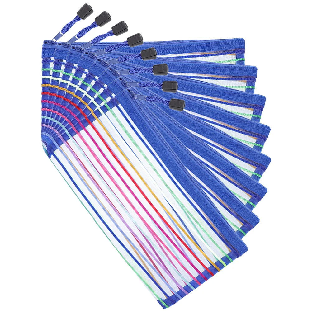 

8Pcs Cash Bag Large Capacity Cute Zipper Pencil Storage Bag Portable Stationery Organizer Pen Holder Lottery Ticket Holders