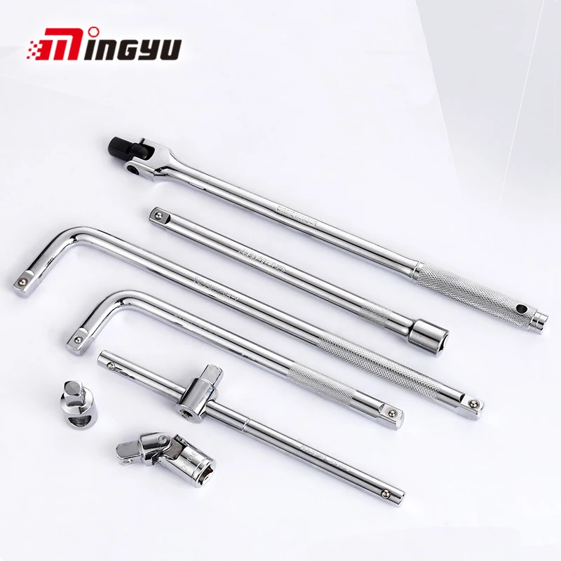 Socket Ratchet Extension Bar 1/2 L Type Bent  Wrench Handle 125mm 250mm 300mm  Sleeve Connecting Rod Hand Tool Universal Joint