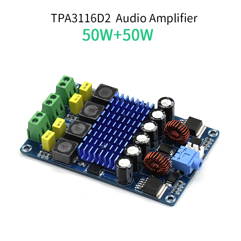 Усилитель звука UNISIAN TPA3116D2, 50 Вт, автоматический усилитель XL6019E1, 12 В постоянного тока, класс D, 2x50 Вт, 2,0 канальная Плата усилителя мощности