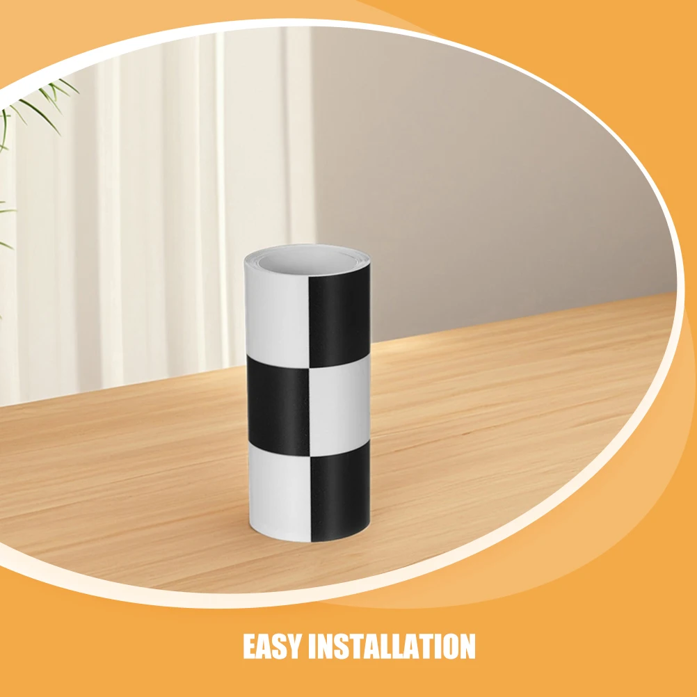 4 rollos de papel tapiz a cuadros blanco y negro para pared de ducha, revestimiento de estante para armario de cocina, impermeable, para baño